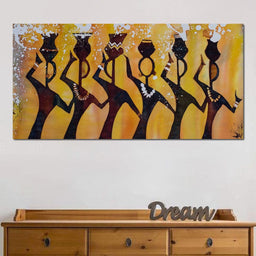 African Women with Jars - NicheCanvas