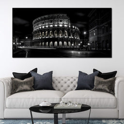 Rome Colosseum at Night - NicheCanvas