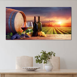 Wine Valley Sunset - NicheCanvas