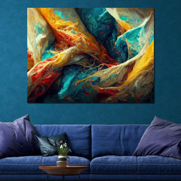 Abstract Colorful Waves - NicheCanvas