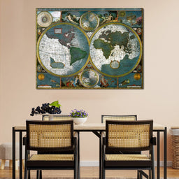 Ancient Historical Map of the World - NicheCanvas