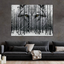 Wolf Winter Woods - Johanjjf - NicheCanvas