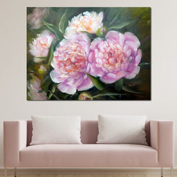 Blooming Peonies - NicheCanvas
