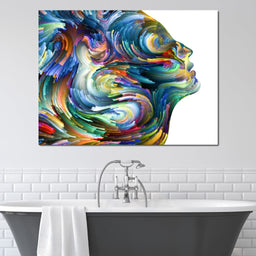 Colored Visage Profile - NicheCanvas