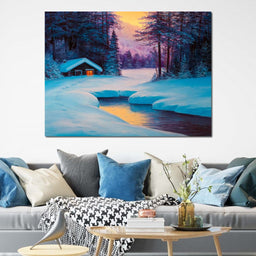 Winter Forest Home - NicheCanvas