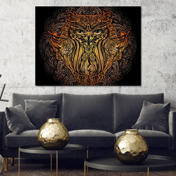 Golden Owl - NicheCanvas