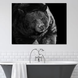 Black and White Bear - NicheCanvas