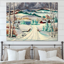 Rural Winter Landscape - NicheCanvas