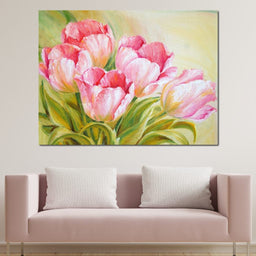 Pink Tulips - NicheCanvas