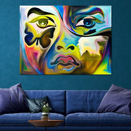 Multicolored Artistic Abstraction - NicheCanvas