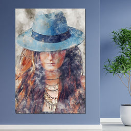 Girl in a Hat - Mateo - NicheCanvas