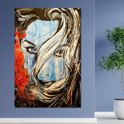 Blue Girl - NicheCanvas