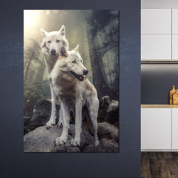 Double Wolves - Zenzdesign - NicheCanvas