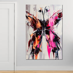 Orange & Pink Butterfly - NicheCanvas