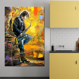 Man With Saxophone - NicheCanvas