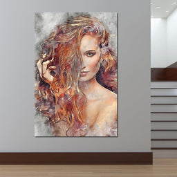 Girl Watercolor 2 - Mateo - NicheCanvas