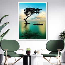 Cyan Tree - NicheCanvas