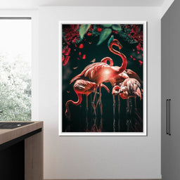 Glowing Flamingo - Zenzdesign - NicheCanvas