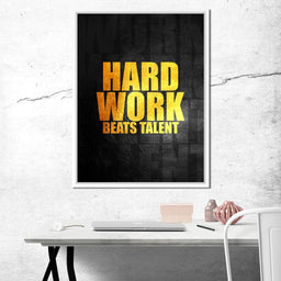 Hard Work Beats Talent - ABConcepts - NicheCanvas