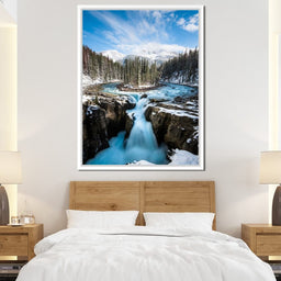 Snowy Sunwapta Falls - Lucas Moore - NicheCanvas