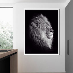 Black and White Lion King - NicheCanvas