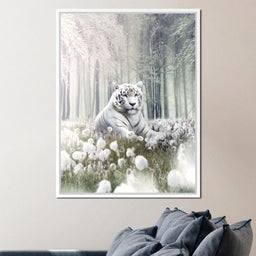 White Tiger Flowers - Zenzdesign - NicheCanvas