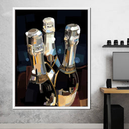 Champagne Bottles - NicheCanvas