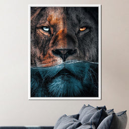 Diving Lion - Zenzdesign - NicheCanvas