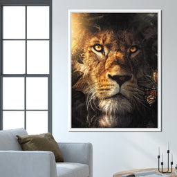 Lion Hiding - Zenzdesign - NicheCanvas