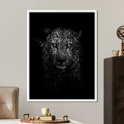 Leopard Black & White - Johanjjf - NicheCanvas