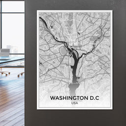Map of Washington, USA - NicheCanvas