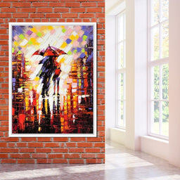 Enamoured Under The Umbrella - NicheCanvas