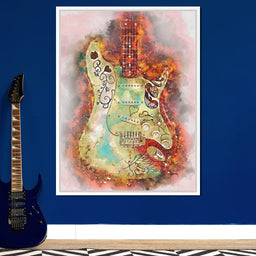 Jimi Hendrix's Guitar - Abraham Szomor - NicheCanvas