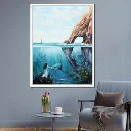 Swimming with the Shark - NicheCanvas