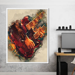 Jimmy Page's Electric Guitar - Abraham Szomor - NicheCanvas