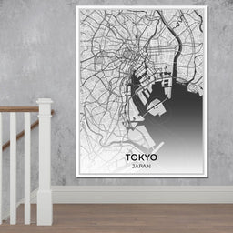 Map of Tokyo, Japan - NicheCanvas