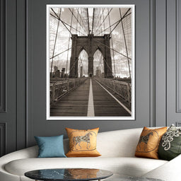 Brooklyn Bridge in Black & White - NicheCanvas