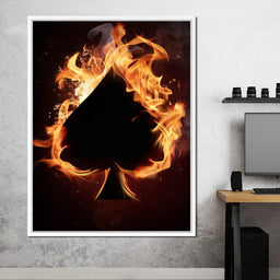 Spade on Fire - NicheCanvas