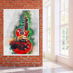 Slash Blood Red Guitar  - Abraham Szomor - NicheCanvas