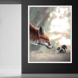 Fox Meets Squirrel - Zenzdesign - NicheCanvas