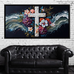 Floral Cross 05 - Neal Hackett  - NicheCanvas