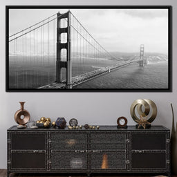 Golden Gate Bridge in Black & White - NicheCanvas