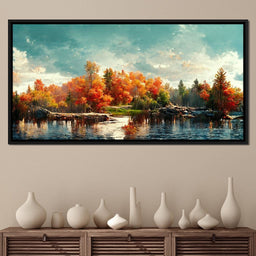 Lakefall Landscape - NicheCanvas