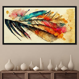 Feathers in Watercolor - NicheCanvas