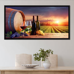 Wine Valley Sunset - NicheCanvas
