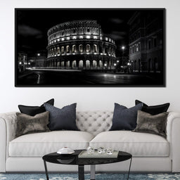 Rome Colosseum at Night - NicheCanvas