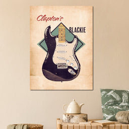 Eric Clapton's Blackie Guitar Retro - Abraham Szomor - NicheCanvas