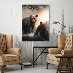 Sunset Bears - Zenzdesign - NicheCanvas