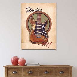Stevie Ray Vaughan's Guitar Retro - Abraham Szomor - NicheCanvas