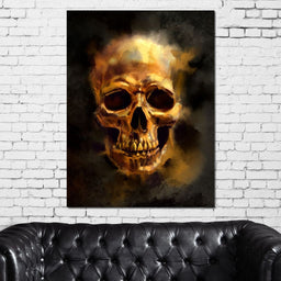 Golden Skull - NicheCanvas